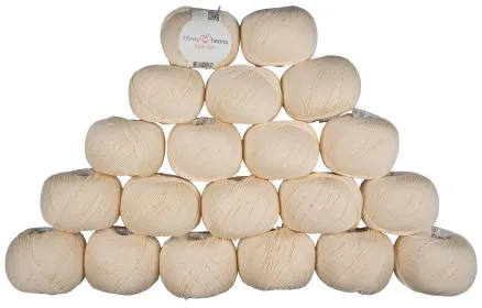 Infinity Hearts Rose 8/4 Lankapaketti Yksivärinen 172 Luonnollinen - 20 kpl - Infinity Hearts Rose 8/4 Lankapaketti Yksivärinen 172 Luonnollinen - 20 kpl